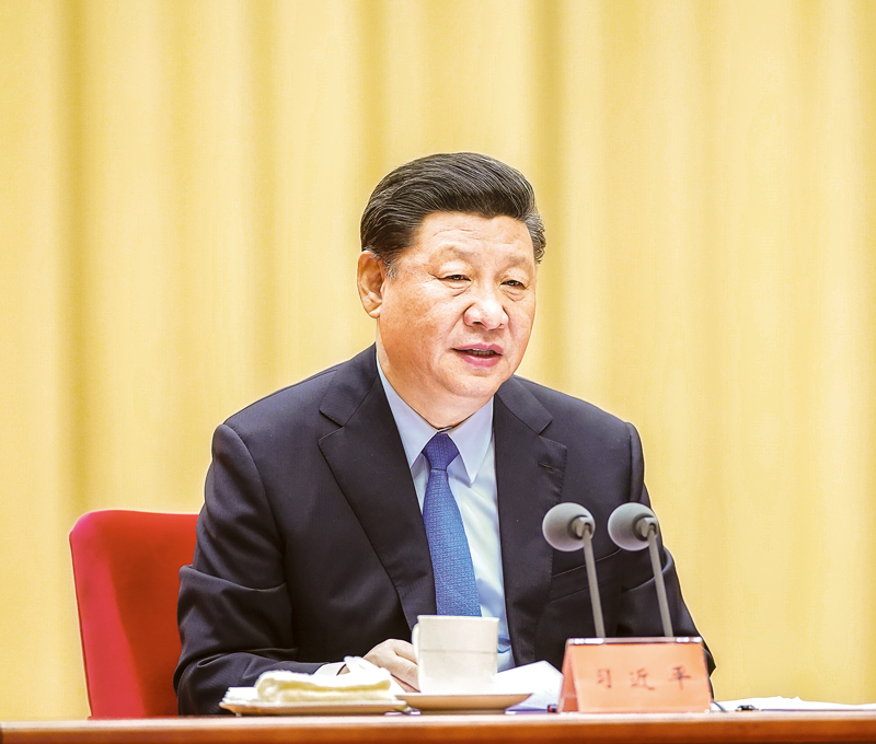 2019年5月31日，“不忘初心、牢記使命”主題教育工作會議在北京召開。中共中央總書記、國家主席、中央軍委主席習近平出席會議并發表重要講話。 新華社記者 鞠鵬/攝